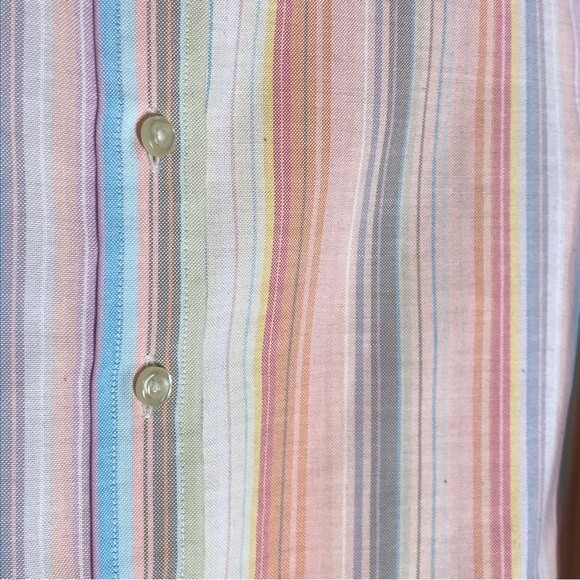 Land's End Striped Button Up Shirt SMALL Size 6-8 - Picture 4 of 9